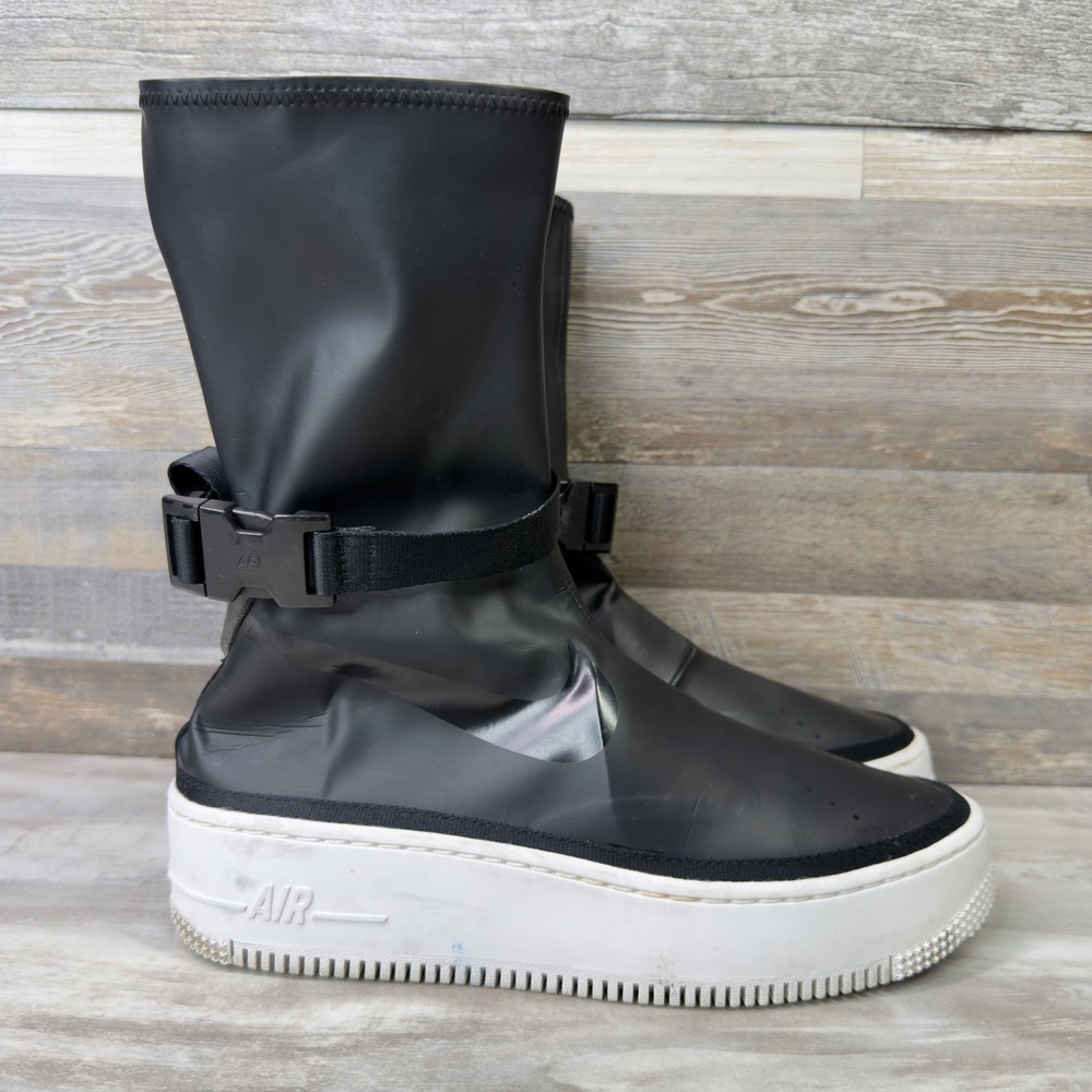 Nike Air Force 1 Sage High Women Size 10 Platform Boot Techwear Black AQ2771-001